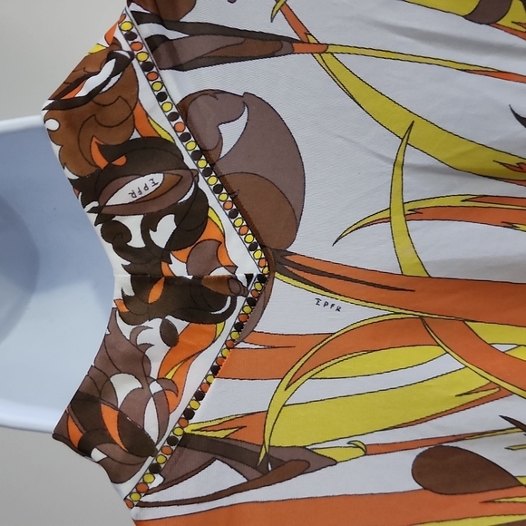 **Not Available*Emilio PUCCI Floral Yellow Multi Sheer Cardigan Kimono Medium - Picture 6 of 11